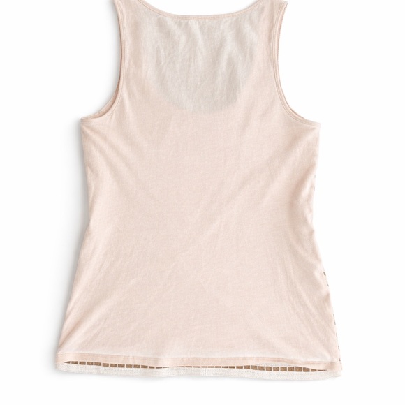 Express Women's Beige Embroidered Tank Top - Picture 2 of 6